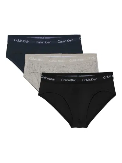 Calvin Klein Logo-detail Briefs (pack Of Three) In Multi