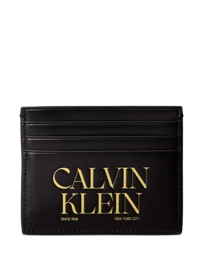 Calvin Klein Logo-detail Card Holder In Black