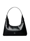 Calvin Klein Logo-detail Leather Shoulder Bag In Black