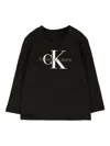 Calvin Klein Black T-shirt For Babykids With Logo In Black