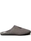 Calvin Klein Logo-detail Slippers In Gray