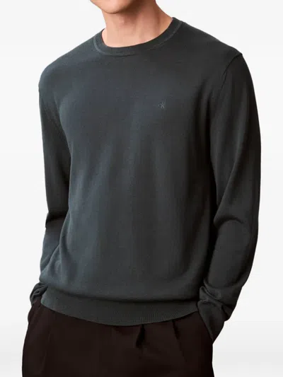 Calvin Klein Logo-detail Sweatshirt In Black