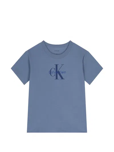 Calvin Klein Kids' Logo-detail T-shirt In Black