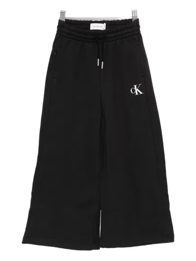 Calvin Klein Kids' Logo-detail Track Pants In Black