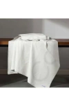Calvin Klein Logo Double Face Throw Blanket In White