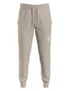 Calvin Klein Logo Drawstring Track Pants In Neutral