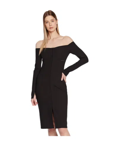 Calvin Klein Logo Dress In Black