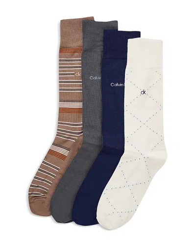 Calvin Klein 4-pack Dress Socks In Multi