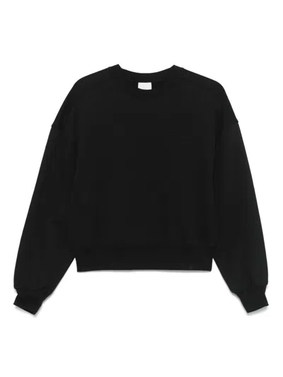 Calvin Klein Logo Emb French Terry Crewneck Clothing In Black