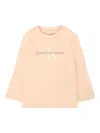 Calvin Klein Logo-embellished Long-sleeve Sweatshirt In Pink