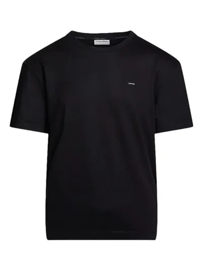 Calvin Klein Logo-embellished T-shirt In Black