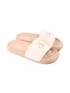 Calvin Klein Logo-embossed Slides In Pink