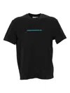 Calvin Klein Logo-embossed T-shirt In Black