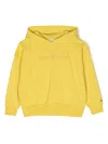 Calvin Klein Logo-embroidered Cotton Hoodie In Yellow