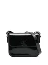 Calvin Klein Logo-embroidered Cross Body Bag In Black