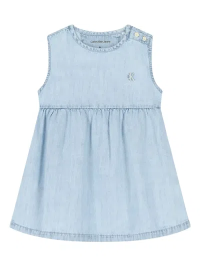 Calvin Klein Babies' Logo-embroidered Dress