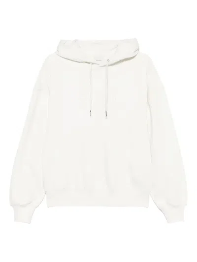 Calvin Klein Logo-embroidered Hoodie In White