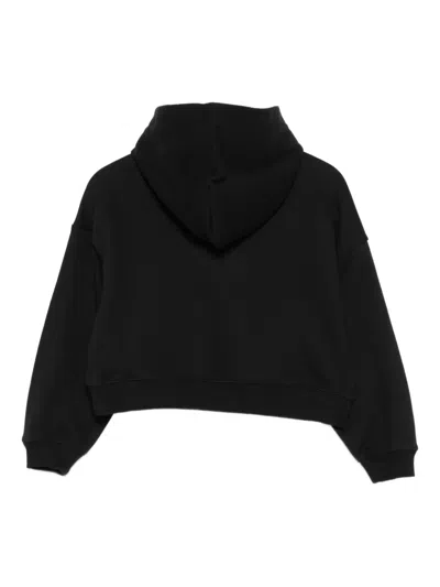 Calvin Klein Kids' Logo-embroidered Hoodie In Black