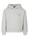 Calvin Klein Logo-embroidered Hoodie In Nude