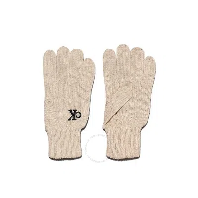 Calvin Klein Logo Embroidered Knitted Gloves In Pink
