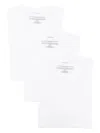 Calvin Klein Logo-embroidered Lounge T-shirts (pack Of Three) In White