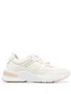 Calvin Klein Logo-embroidered Panelled Sneakers In Neutrals