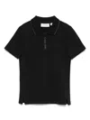 Calvin Klein Logo-embroidered Piqué Polo Shirt In Black