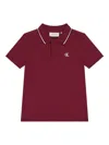 Calvin Klein Logo-embroidered Polo Shirt In Red