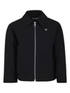 Calvin Klein Logo-embroidered Shirt Jacket In Black