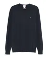 Calvin Klein Embroidered Logo Jumper In Black