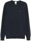 Calvin Klein Pullover Mit Logo-stickerei In Blau
