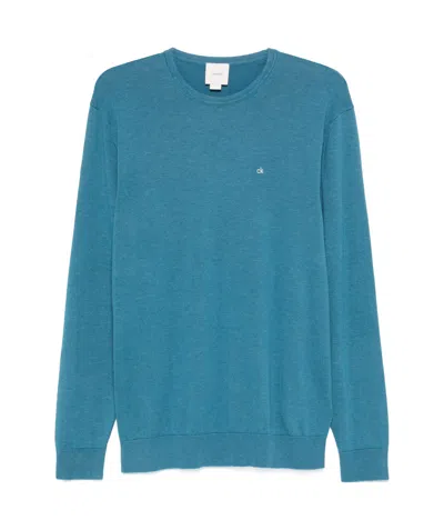 CALVIN KLEIN LOGO-EMBROIDERED SWEATER