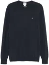 Calvin Klein Embroidered Logo Jumper In Blue