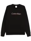Calvin Klein Logo-embroidered Sweatshirt In Black