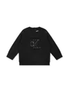 Calvin Klein Logo-embroidered Sweatshirt In Black