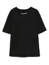 Calvin Klein Logo-embroidered T-shirt In Black