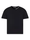 Calvin Klein Logo-embroidered T-shirt In Black
