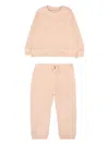 Calvin Klein Pink Suit For Baby Girl With Logo In Neutral