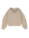 Calvin Klein Logo-embroidered Zip-up Hoodie In Brown