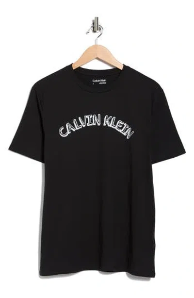 Calvin Klein Logo Graphic T-shirt In Black