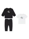 Calvin Klein Logo-graphic Trouser Set In Black