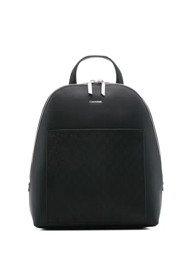 Calvin Klein Logo-lettering Backpack In Black