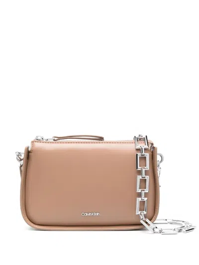 Calvin Klein Chain-strap Crossbody Bag In Neutrals