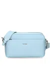Calvin Klein Logo-lettering Crossbody Bag In Blue