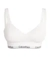 Calvin Klein Womens White Modern Lift Moulded-cup Cotton-jersey Bralette In White