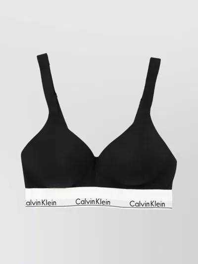 CALVIN KLEIN LOGO LIFT BRALETTE WITH ADJUSTABLE STRAPS AND ELASTIC BAND