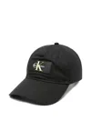 Calvin Klein Logo-patch Baseball Cap In Black