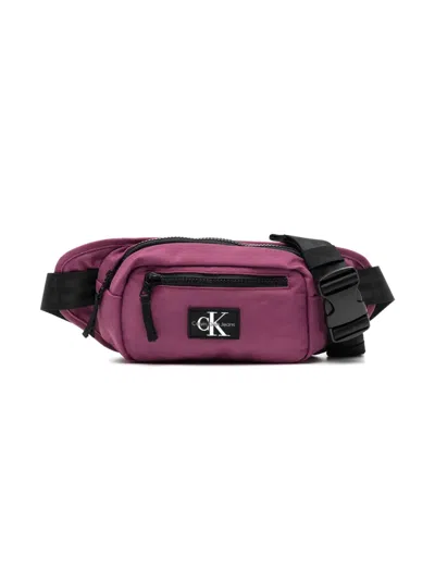 Calvin Klein Kids' Logo-patch Belt Bag In Pink