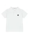 Calvin Klein Logo-patch Cotton Polo Shirt In White