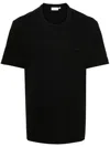 Calvin Klein Logo-patch Cotton Polo Shirt In Black
